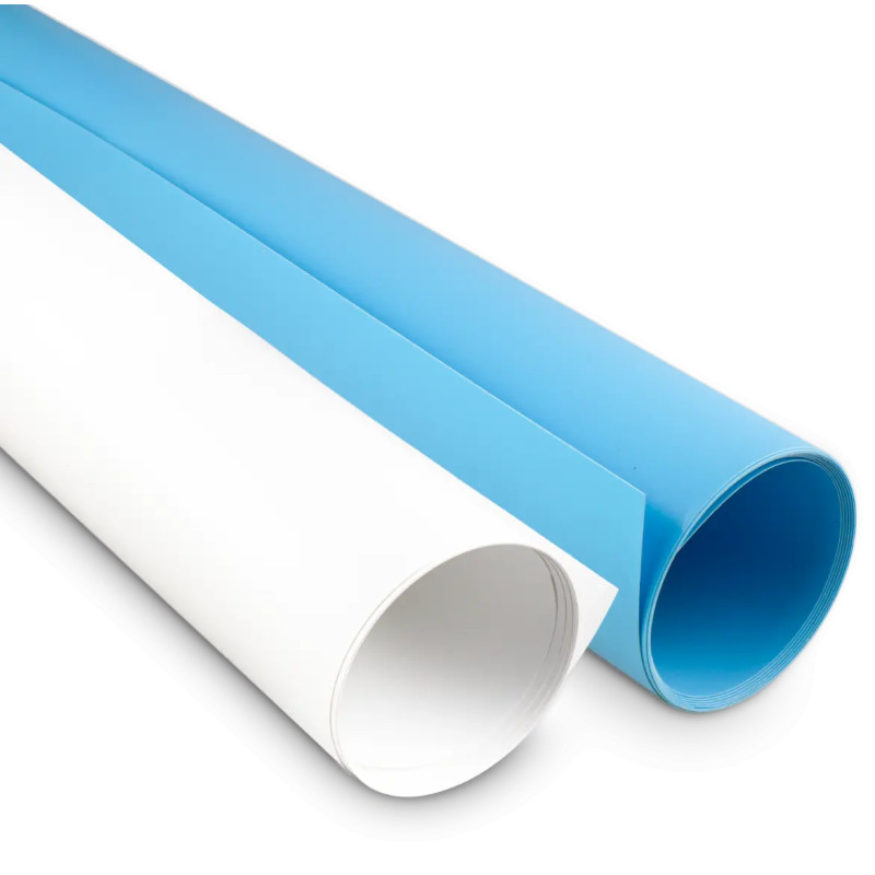 Zestaw teł fotograficznych pcv white, blue 100x200